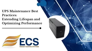 UPS Maintenance Best Practices: ECS