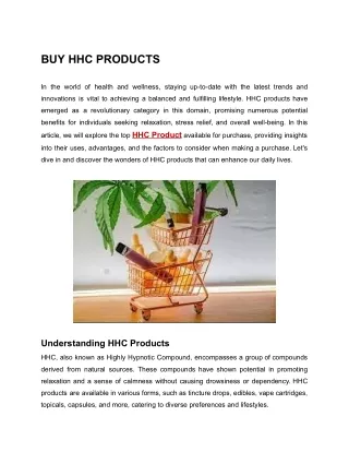 BUY HHC PRODUCTS