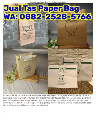 ౦88ᒿ~ᒿ5ᒿ8~5ᜪϬϬ (WA) Harga Paper Bag Warna Putih Souvenir Paper Bag