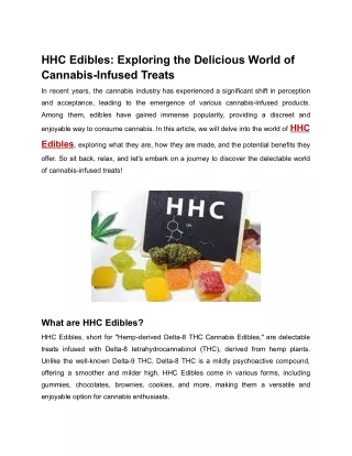 HHC Edibles_ Exploring the Delicious World of Cannabis-Infused Treats