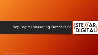 Top Digital Marketing Trends 2023