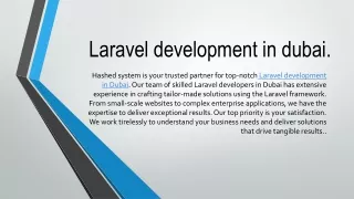 Laravel development in dubai