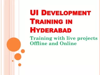 UI Development Training in Hyderabad