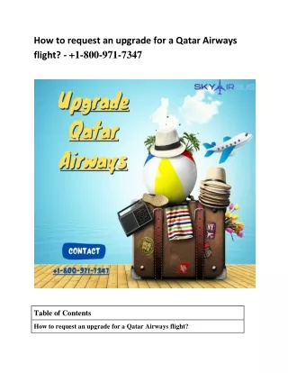 How to request an upgrade for a Qatar Airways flight