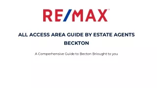 Remax Real Estate Agents Beckton