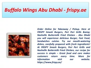 Buffalo Wings Abu Dhabi - frispy.ae