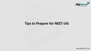 Tips to Prepare for NEET UG