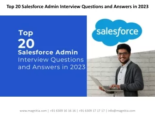 Top 20 Salesforce Admin Interview Questions and Answers in 2023
