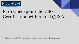 Earn Checkpoint 156-560 Certification with Actual Q & A