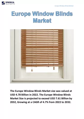 Europe Window Blinds Market