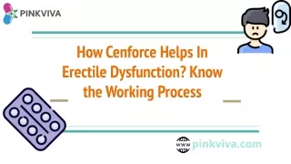 How Cenforce Helps In Erectile Dysfunction? Know the Working Process