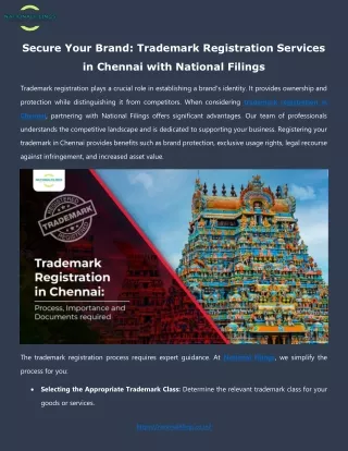 Trademark registration in Chennai | National Filings