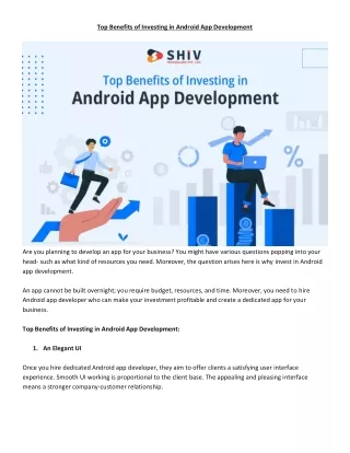 Maximize Success: Top Benefits of Investing in Android App Development