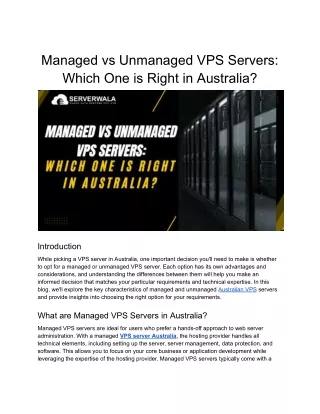 Managed vs Unmanaged VPS Servers_ Which One Is Right in Australia