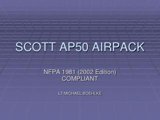 SCOTT AP50 AIRPACK