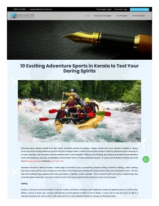 Visit some Adventure places in Kerala for your vacations