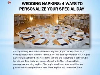 personalized Napkins to special Events