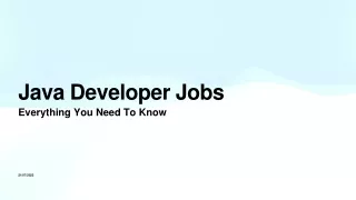 Java Developer Jobs PPT