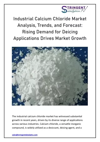 Industrial Calcium Chloride Market