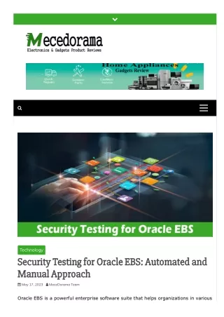 Security Testing for Oracle EBS Automated and Manual Approach
