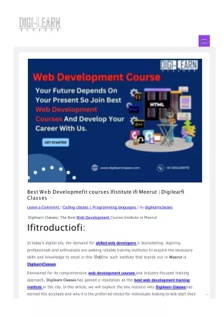 digilearn web development