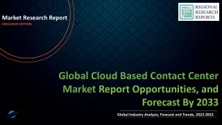 Cloud Based Contact Center Market to Showcase Robust Growth By Forecast to 2033