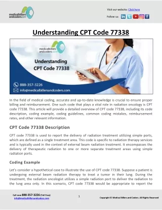 Understanding CPT Code 77338
