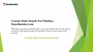 Custom Made Stencils For Painting  Stencilmonkey.com