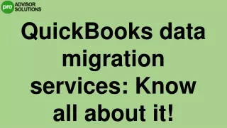 A Quick Way To Fix QuickBooks data migration service