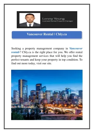 Vancouver Rental | Cbly.ca