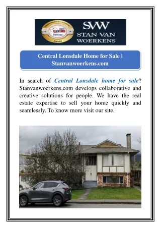 Central Lonsdale Home for Sale | Stanvanwoerkens.com