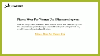 Fitness Wear For Women Usa  Fitnesseeshop.com