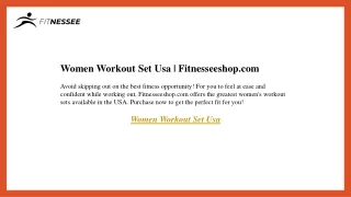 Women Workout Set Usa  Fitnesseeshop.com