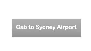 Cab to Sydney Airport
