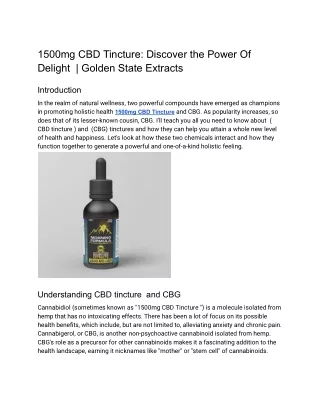 Discover the Power of Dual Delight_ CBD & CBG Tincture Unite for Holistic Wellness