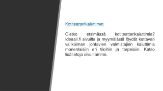 Kotiteatterikaiuttimet  ideaali.fi