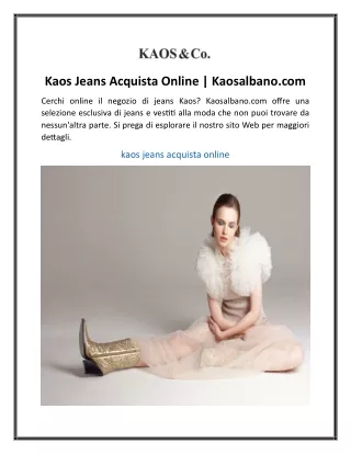 Kaos Jeans Acquista Online Kaosalbano..