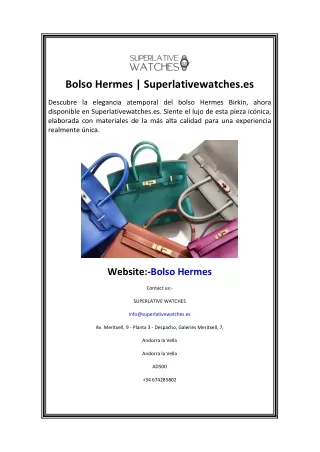 Bolso Hermes  Superlativewatches.es