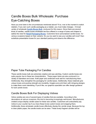 Candle Boxes Bulk Wholesale_ Purchase Eye-Catching Boxes