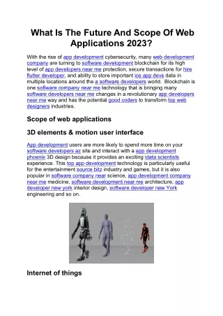 What Is The Future And Scope Of Web Applications 2023