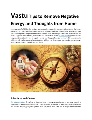 Vastu Tips to Remove Negative Energy and Thoughts from Home