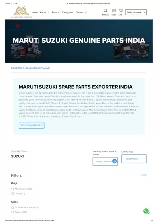 Suzuki Spare Parts Exporter from India