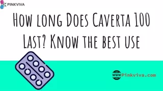 How Long Does Caverta 100 Last? Know the best use