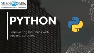 Python- Empowering Industries with Versatile Solutions
