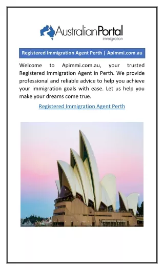 Registered Immigration Agent Perth
