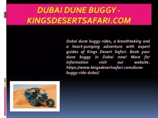 Dubai Dune Buggy - kingsdesertsafari.com