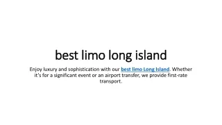 best limo long island