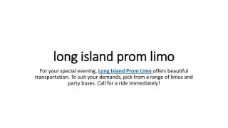 long island prom limo