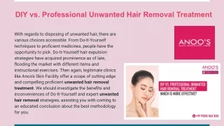 DIY vs. Professional Unwanted Hair Removal Treatment