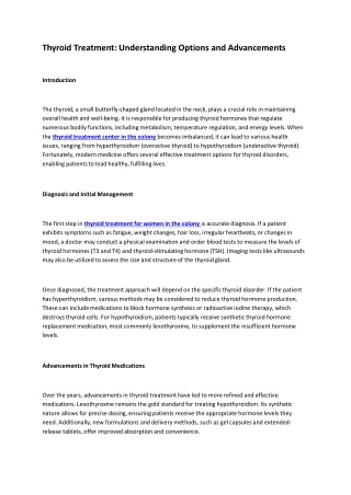 Thyroid Treatment